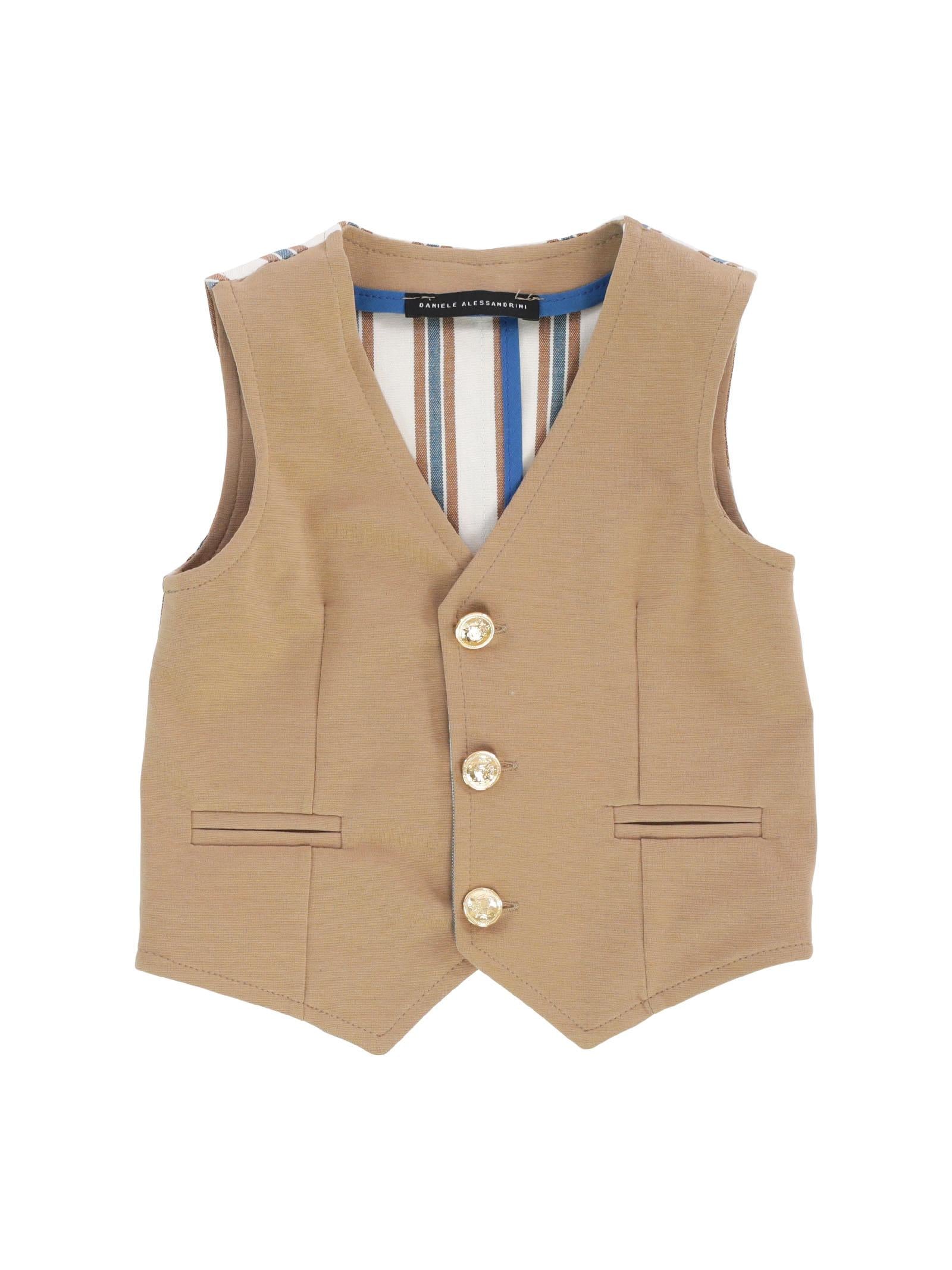 Gilet beige monopetto