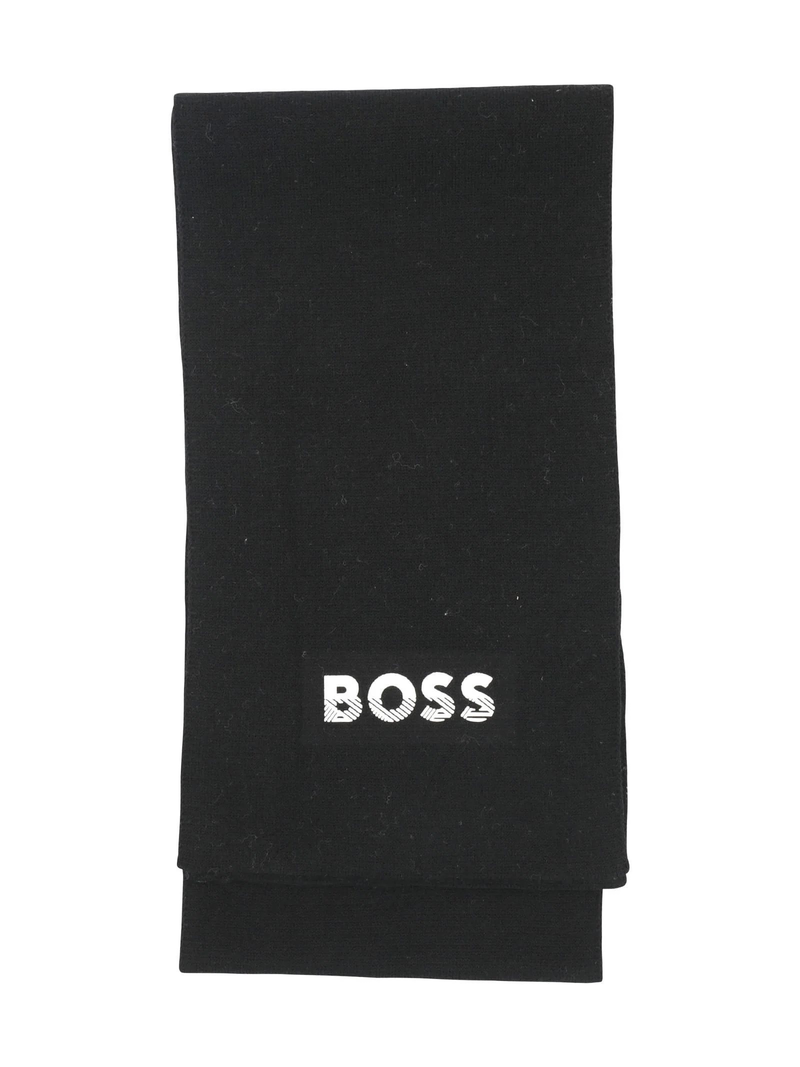 Sciarpa basic nera con patch