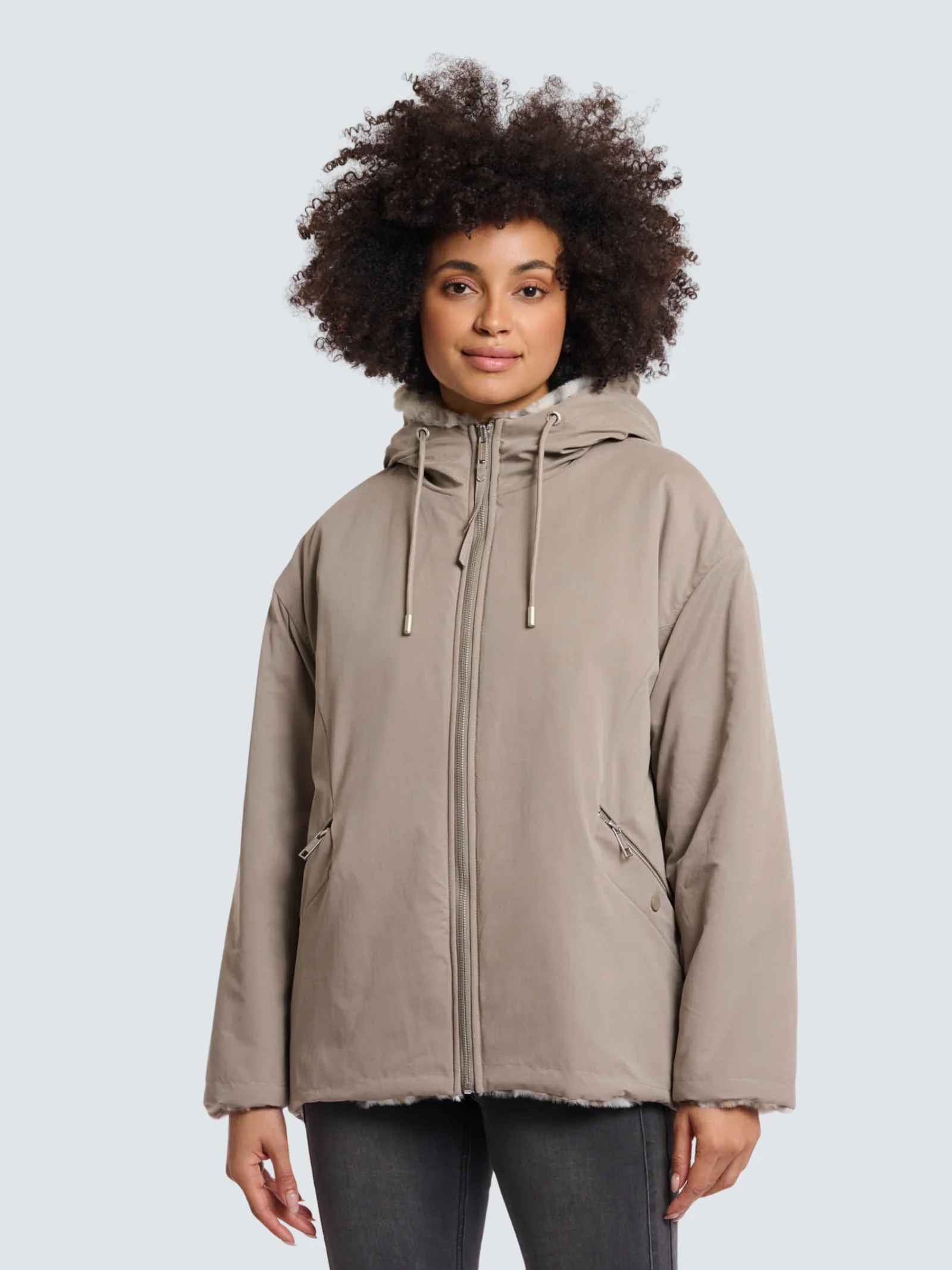 Cappotto "Ines reversible" Rino & Pelle fango