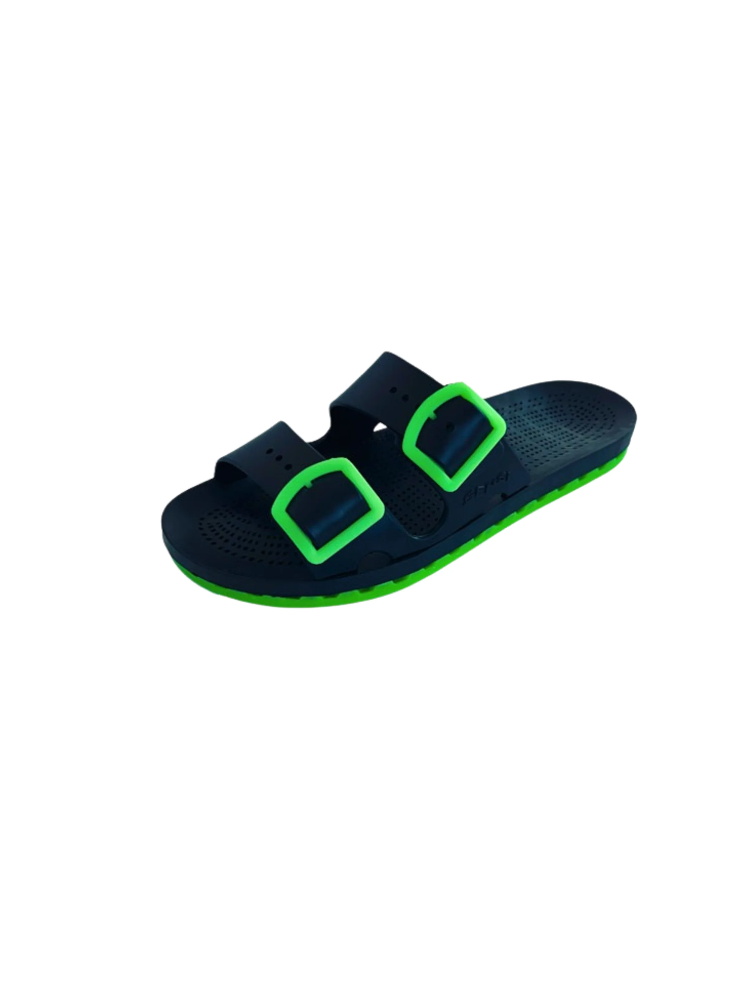 Ciabatte "La Jolla Black Fluo" Sensi con inserti verde fluo