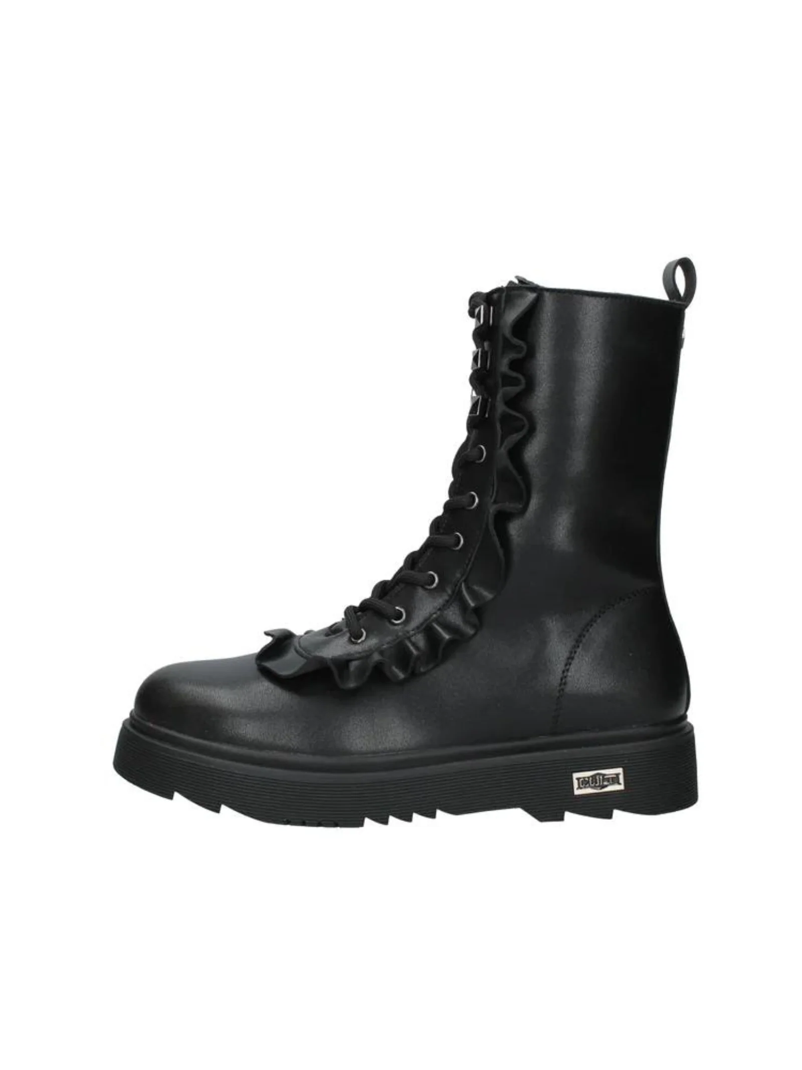 Anfibi Slash neri con ruches laterali e zip