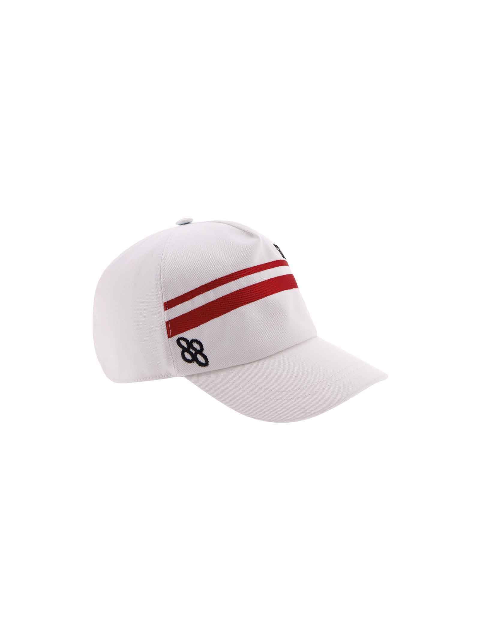 Cappello bianco con visiera