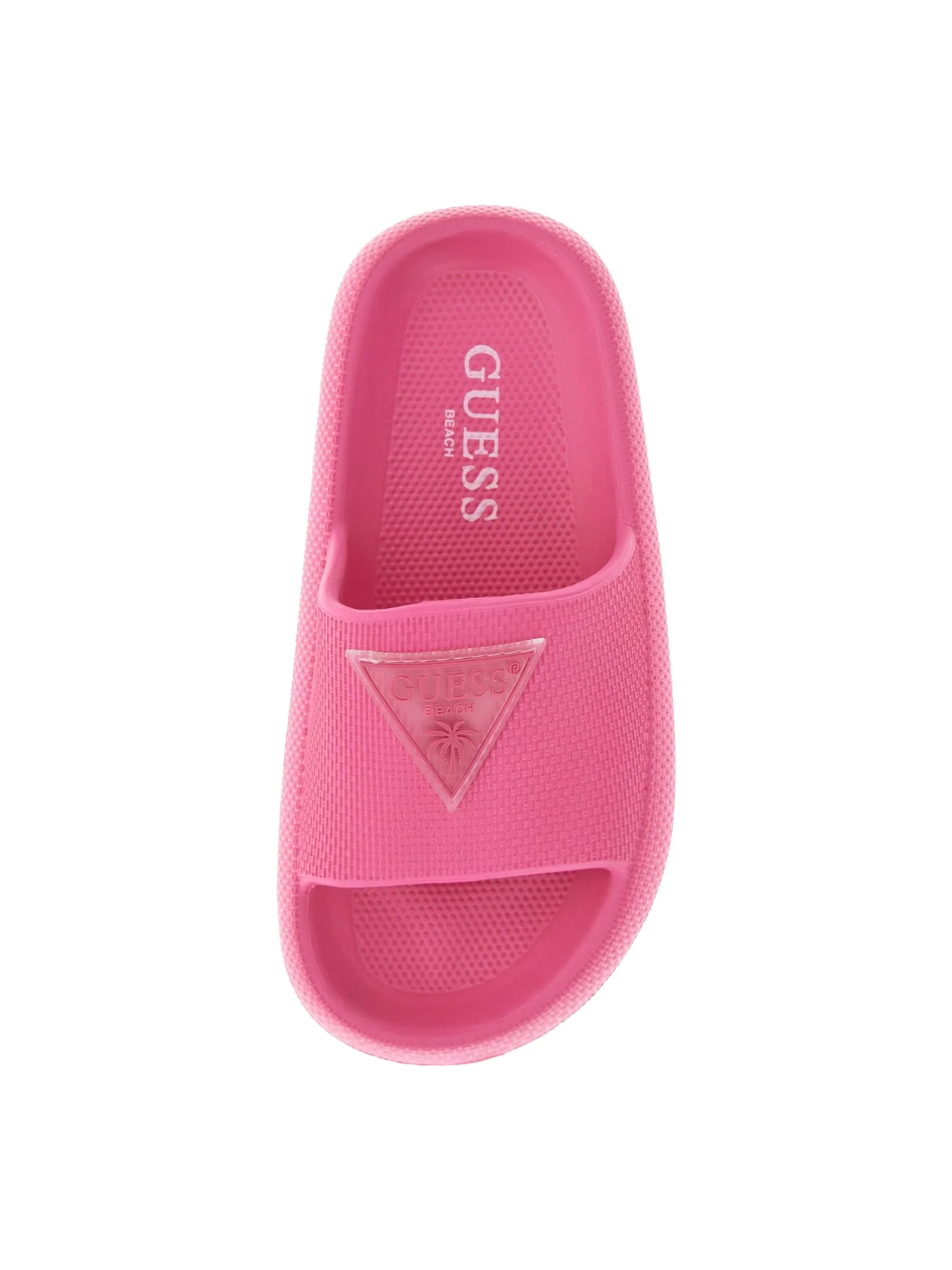 Ciabatte Guess rosa fucsia con logo su fascia