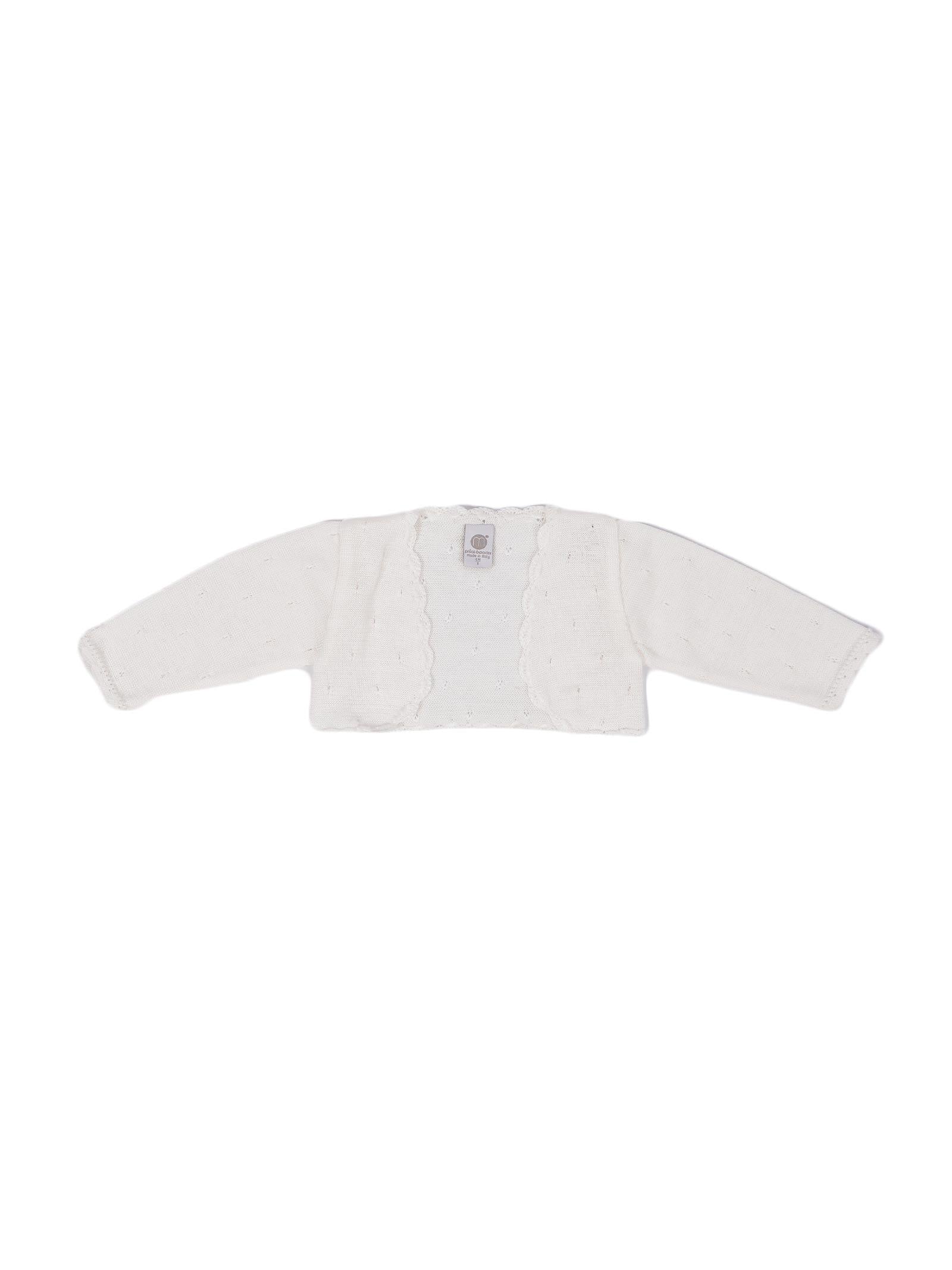 Cardigan bianco con ricamo