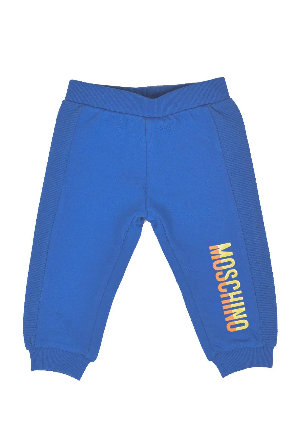 Pantalone in tuta blu royal stampa rainbow