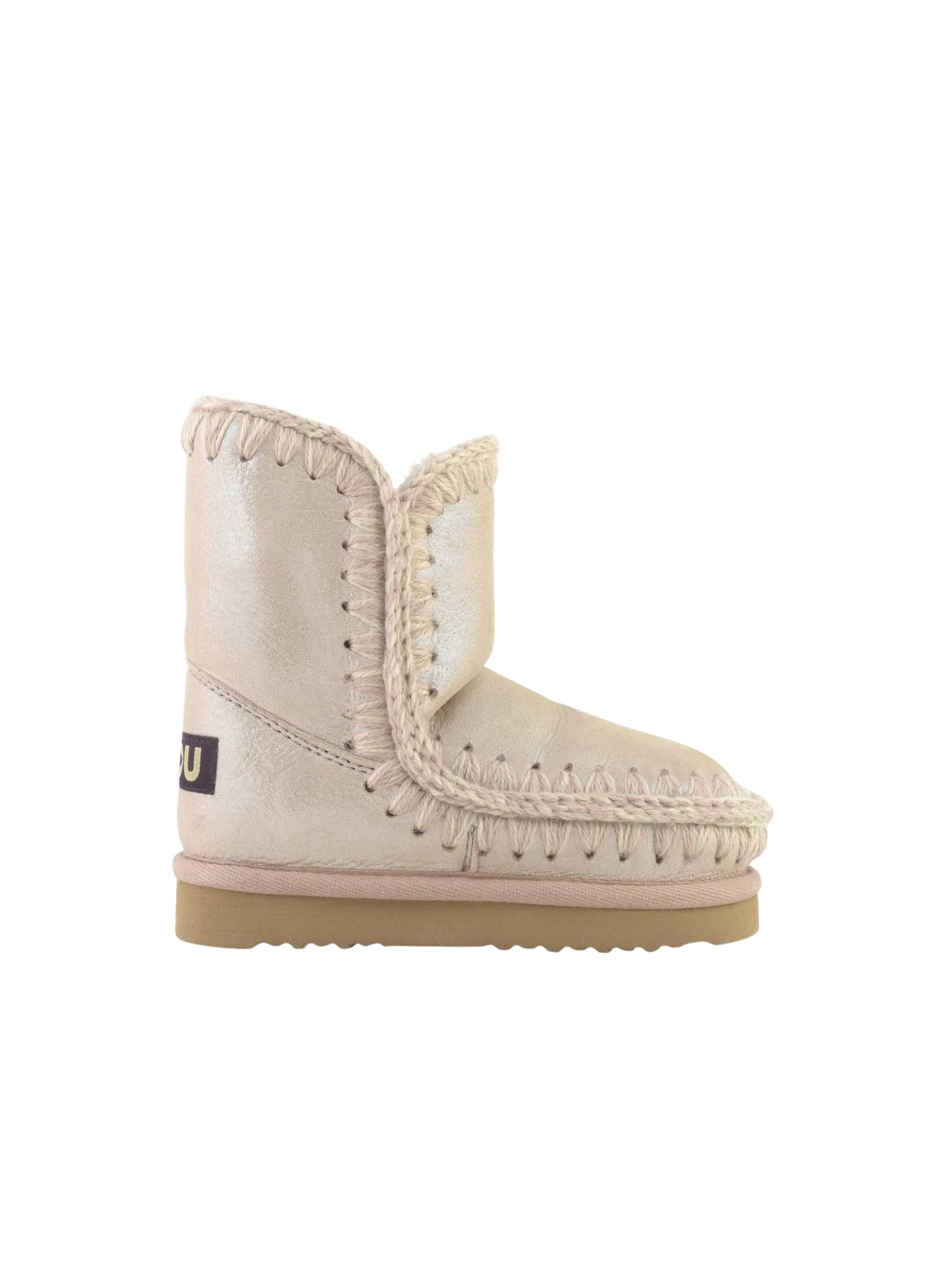 Mou "Eskimo Kid Special Leather"  microglitter rosa e beige