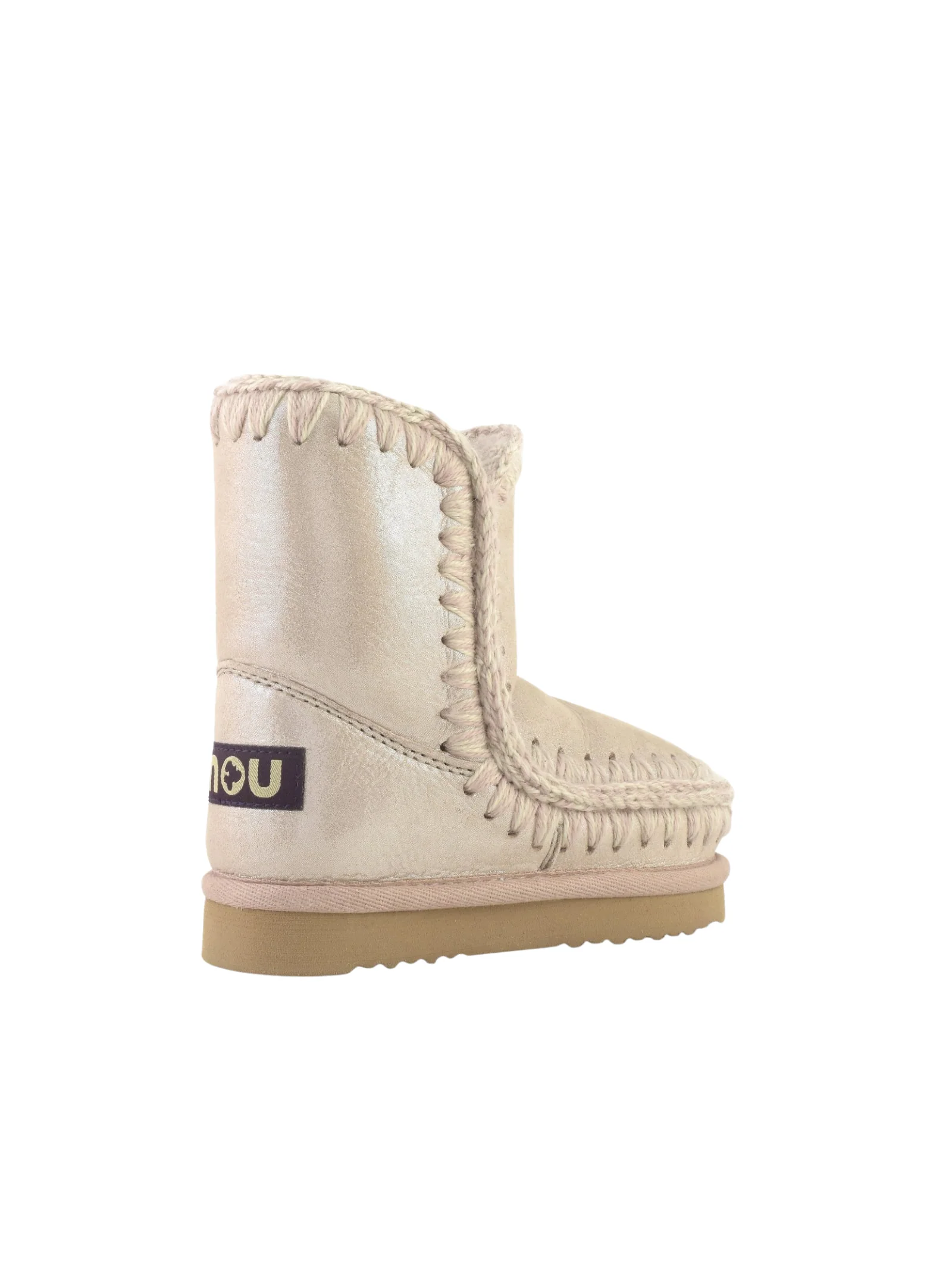Mou "Eskimo Kid Special Leather"  microglitter rosa e beige - Image 2