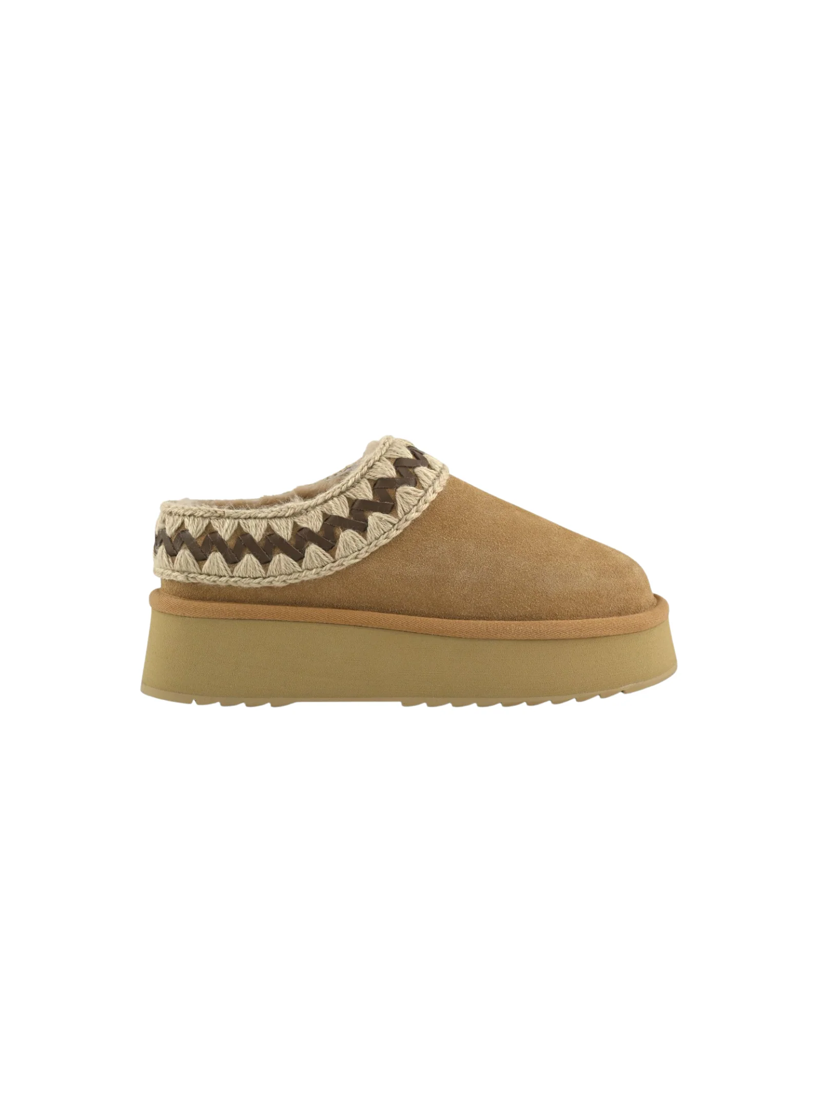 Mou "Platform clog suede leather st" savana