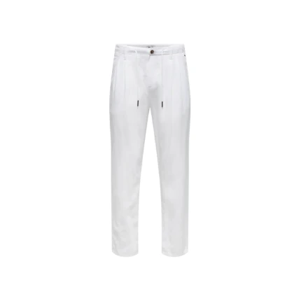 Pantalone in lino Only & Sons bianco