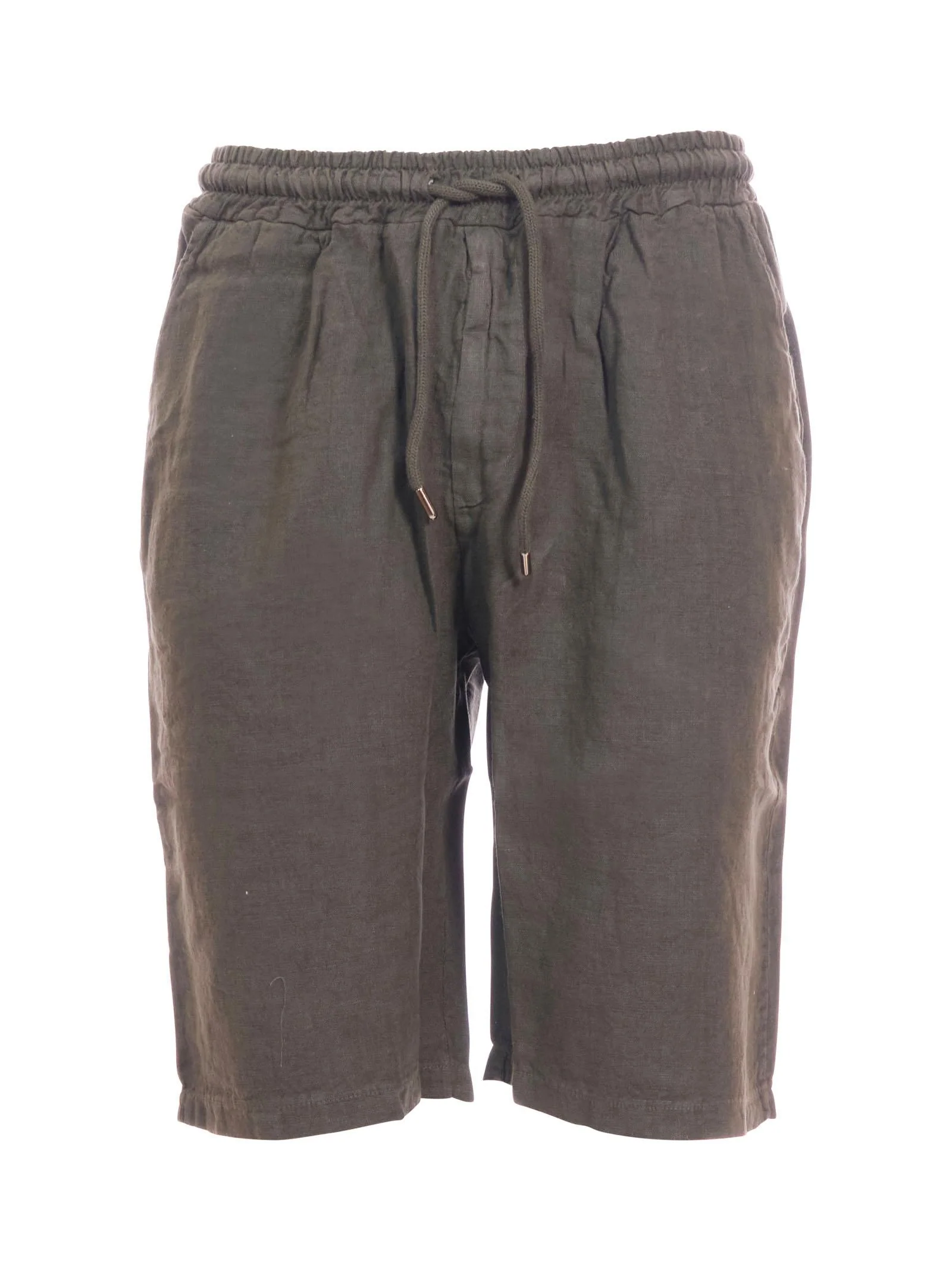 Bermuda in lino Portofino verde militare
