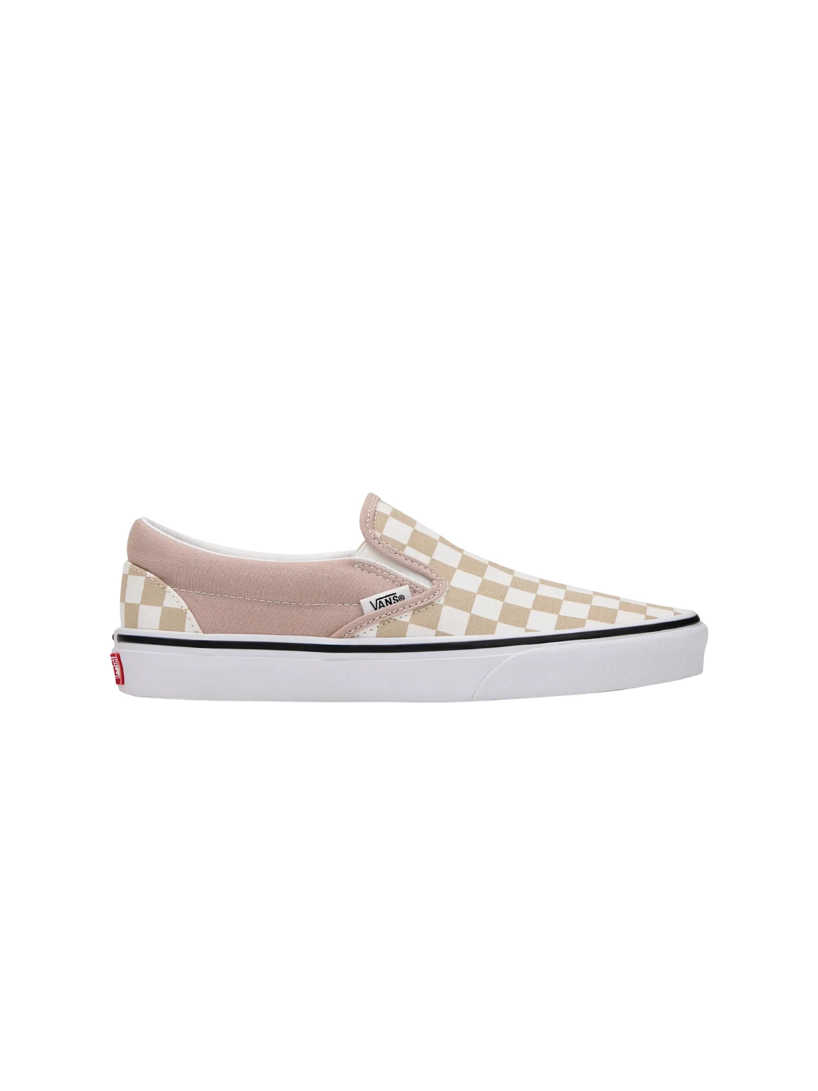 Scarpe Slip on Vans beige e bianche fantasia check