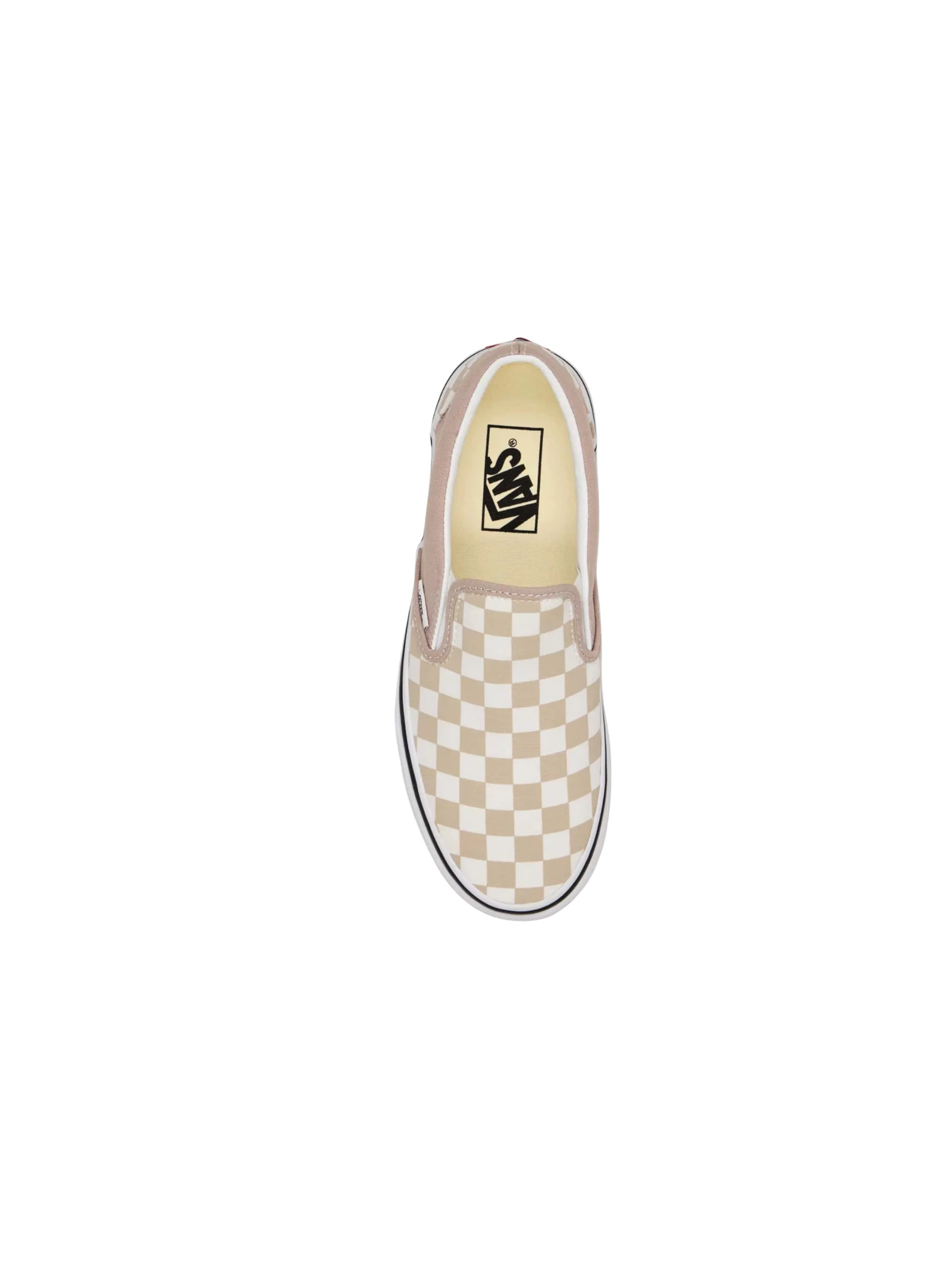 Scarpe Slip on Vans beige e bianche fantasia check - Image 2