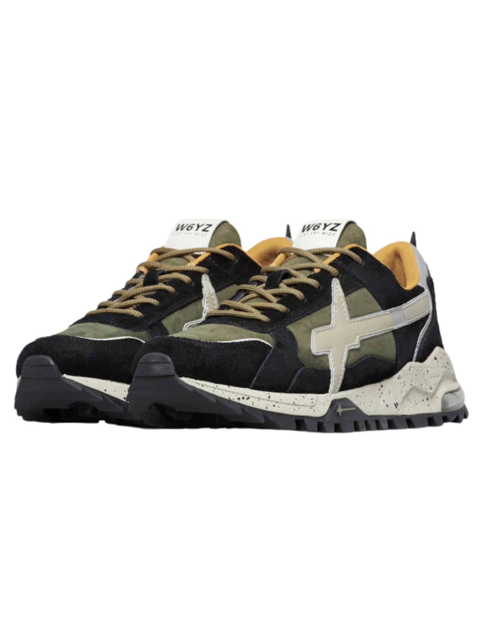 Sneakers "breeze 3-m" W6YZ nere e verde militare - Image 2