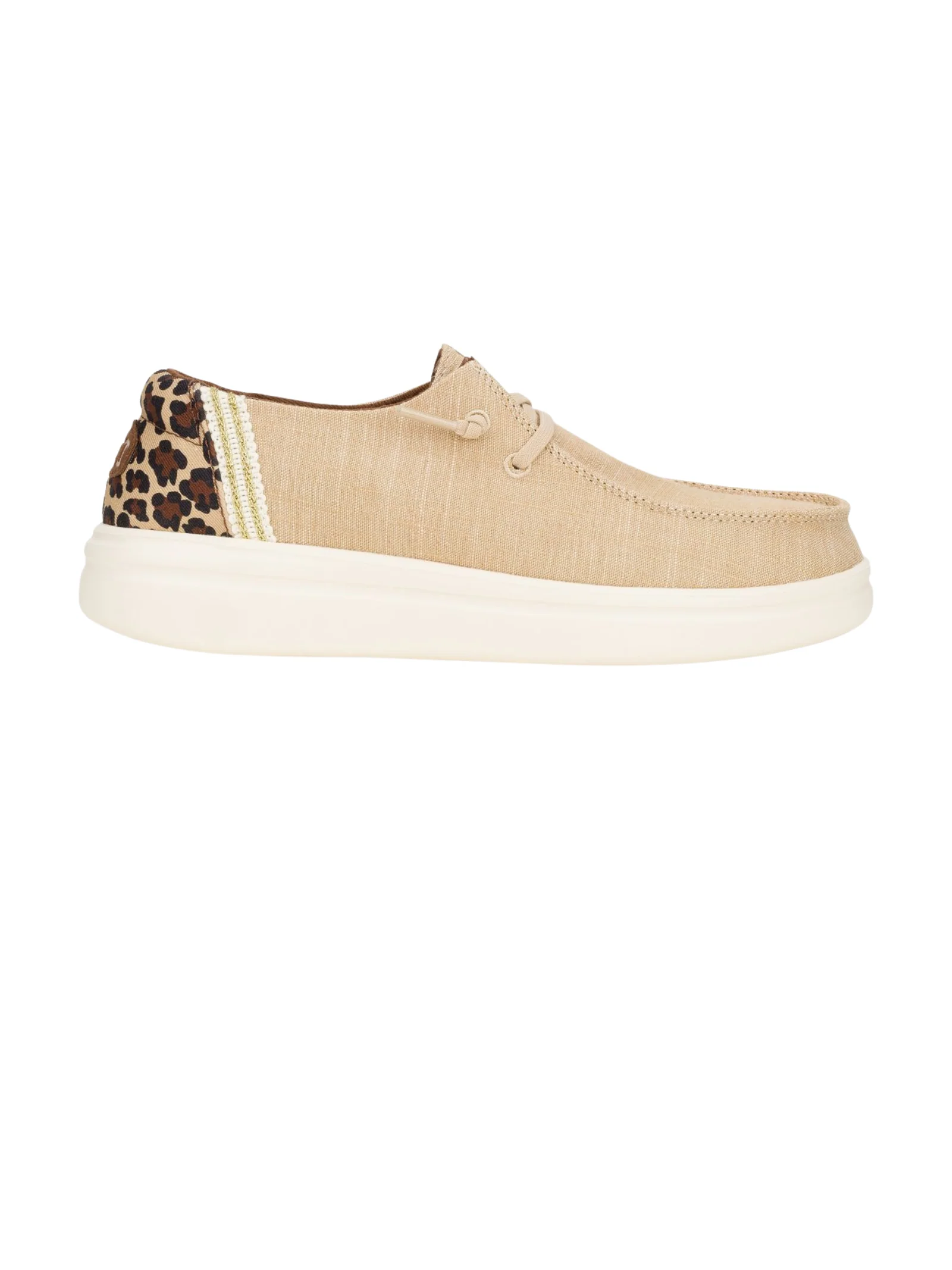 Sneakers "wendy rise animal" tortora con dettagli leopardati
