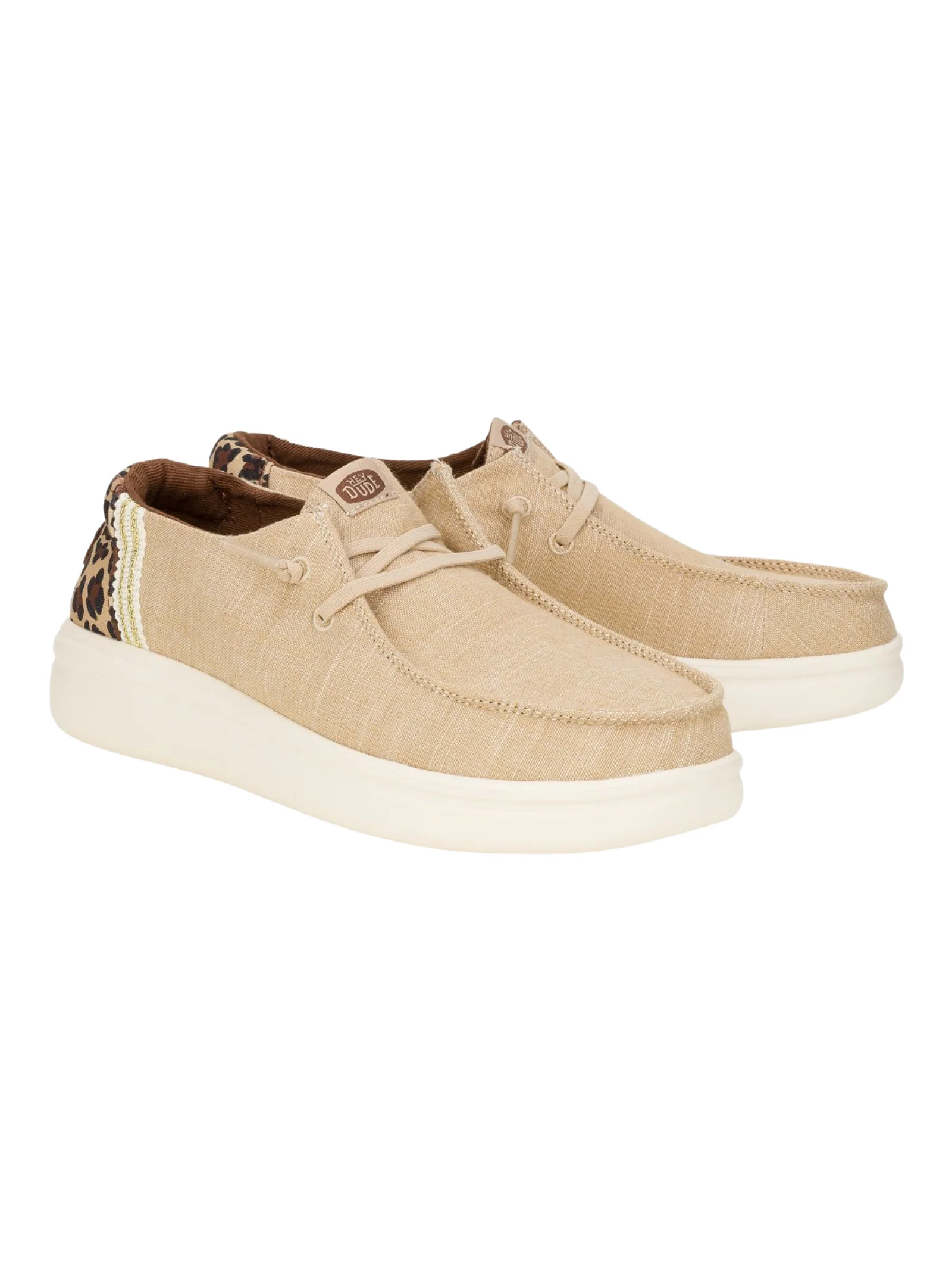 Sneakers "wendy rise animal" tortora con dettagli leopardati - Image 2