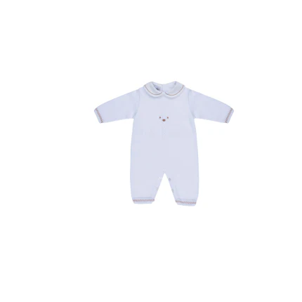 Tutina Marlù bianca con inserti beige