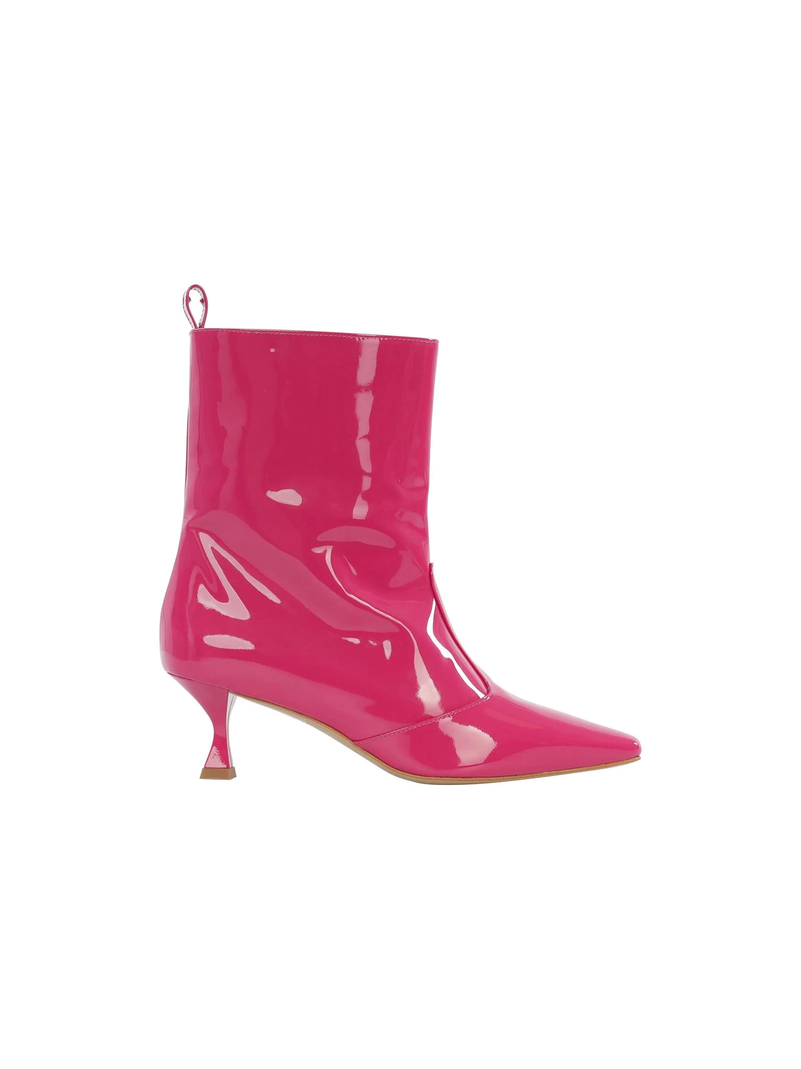 Stivali in vernice fucsia